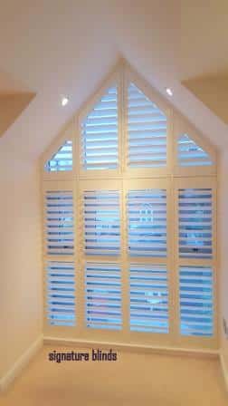 Plantation Triangular Shutters fitted in Clontarf