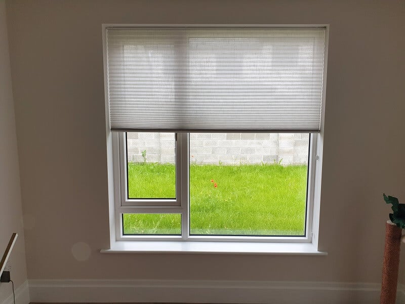 Pleated and Duette blinds installed in Goatstown, Dublin.