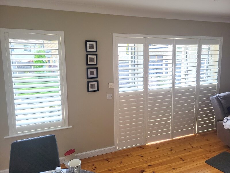 Weston Range White Shutters fitted on back doors in Ashbourne, Meath