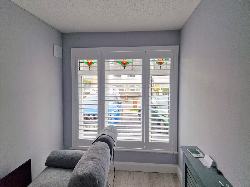 White Plantation Shutters installed in Clonsilla, Dublin 15