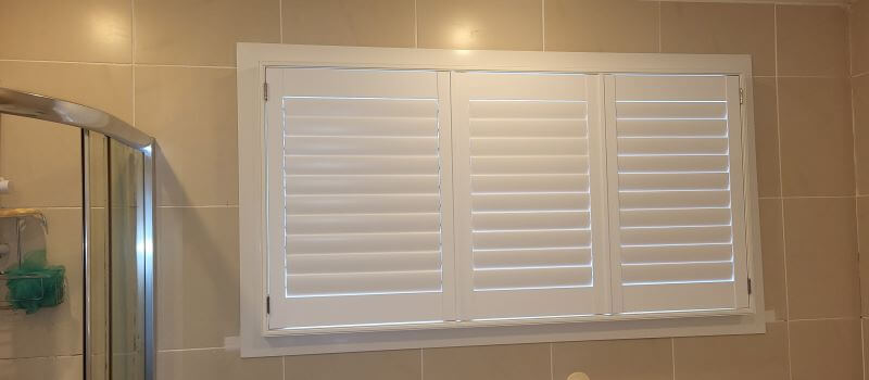 Solidwood and PVC shutters installed in Killiney, South Dublin.